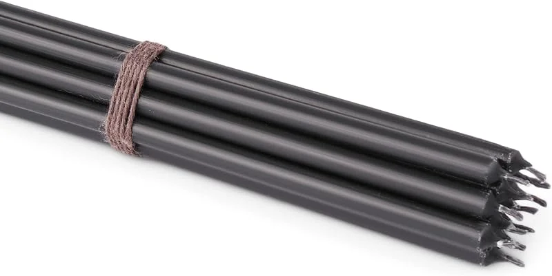 Besuche den NKlaus-Store NKlaus 10x schwarze Stabkerzen 29cm, tropffrei, aus Paraffinwachs — Kerzenlicht Abendessen