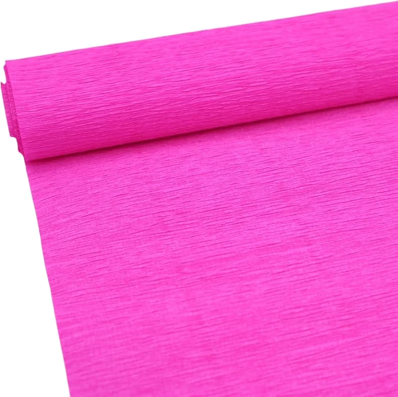 Marke: ODETOJOY Krepppapier Rolle für die Herstellung von Rosa Krepppapier ideal für Kreativen Hobbies Farbig sortiert-25 x 250 cm — Geschenkverpackung
