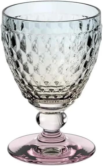 Villeroy & Boch – Boston Pearl Weißweinglas 120mm, Glas für Weißwein, elegantes facettiertes Kristallglas, langlebig und spülmaschinengeeignet, Premium Qualität Made in Germany, farbgesprayed, Glas — Wein und Festtafel