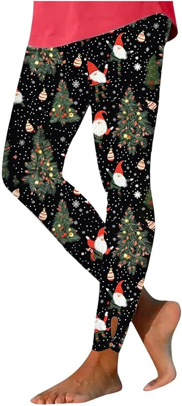 Marke: Longra Longra Weihnachts Leggings Damen Winterleggings mit Weihnachtsmotiven Weihnachtsstrumpfhose Tights Weihnachtsfest Kostüm Damen Sportleggins Bequem Weich Strumpfhosen Weihnachtsleggings — Weihnachtsmode