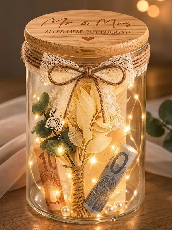 Marke: Leboria Hochzeitsgeschenke für Brautpaar, Geldgeschenk Hochzeit — Kerzenlicht Abendessen