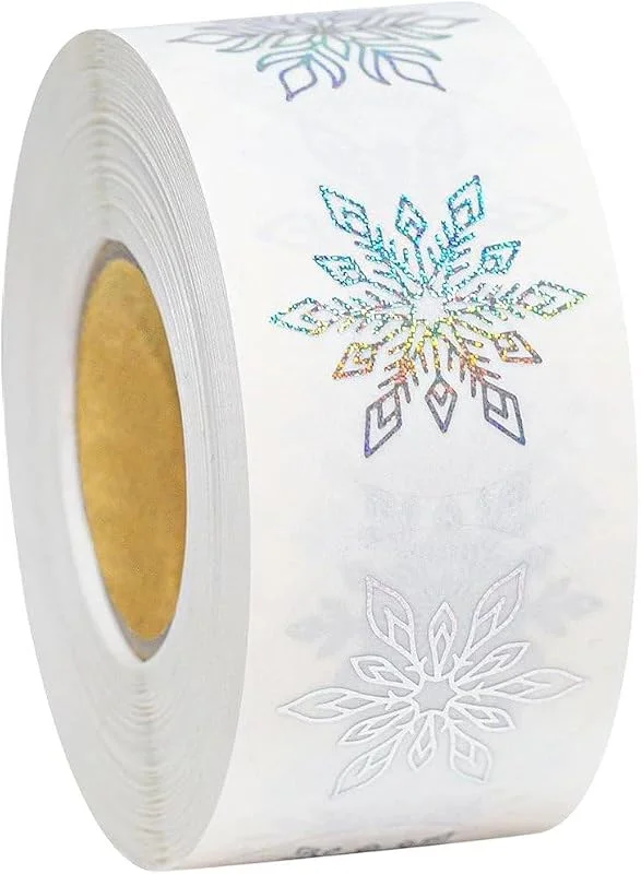 Marke: Muteitt 500 Stück Weihnachtsaufkleber, Schneeflockenaufkleber, Winterliche Feiertags-Etiketten, Aufkleber Für Weihnachtsumschläge, Einladungen, Karten, Geschenke Und Dekoration — Geschenkverpackung