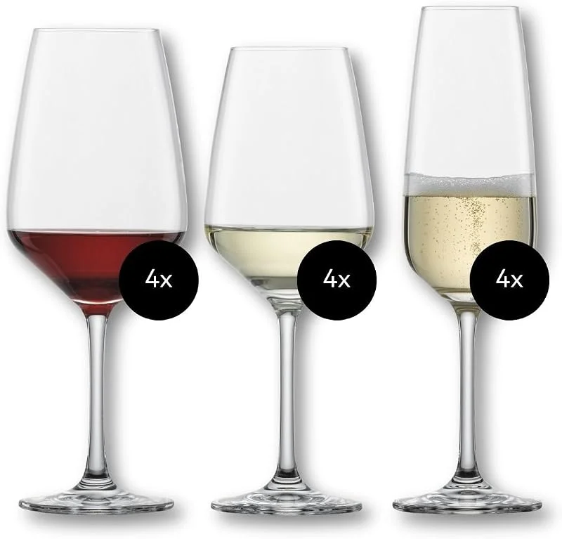 Besuche den Schott Zwiesel-Store SCHOTT ZWIESEL Allround Glas Set Tulip 12er Set, Weingläser und Sektgläser aus Tritan Kristallglas, spülmaschinenfestes Glas Set, 124336 — Wein und Festtafel