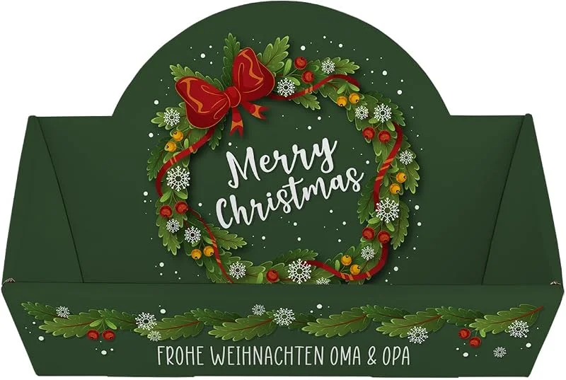 Besuche den Herz & Heim-Store Herz & Heim® Personalisierter Geschenkkorb zum selbst Befüllen (Merry Christmas, 42, 5 cm x 24 cm x 28 cm (B, H, T)) — Geschenkverpackung
