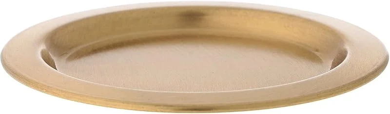 Marke: Holyart Holyart Kerzenleuchter und -Teller: Kerzenteller satinierten Messing 11.5 cm — Kerzenlicht Abendessen