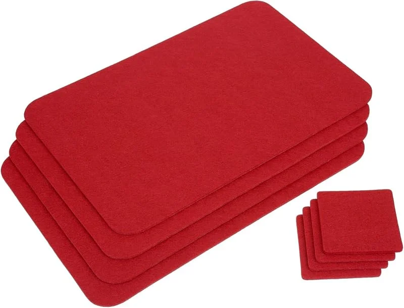 Besuche den GRÄWE-Store GRÄWE Platzmatten Tischmatten Platzsets Tischsets Tischunterlagen 4 Stück - rot — Küche & Haushalt