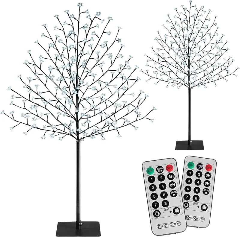 Besuche den Monzana-Store MONZANA Kirschblütenbaum 2er Set 180 cm je 200 LED Kaltweiß Lichterbaum — Weihnachtsbeleuchtung