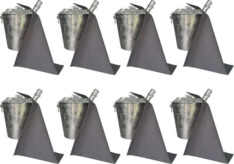 Marke: BOTTLECLOTHS Original BottleCloths, 42 cm, Baumwolle, Ecken-genähter Ring (Platin, 8er-Pack) — Wein und Festtafel