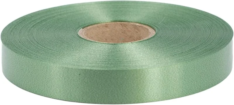 Marke: Star Geschenkband Ringelband 19mm x 100m wasserfest - 30 FARBEN in 5, 10, 19, 31, 50mm - Dekoband aus Kunststoff - Polyband zum Basteln von Weihnachtssternen und Autoschleifen - Eukalyptus — Geschenkverpackung
