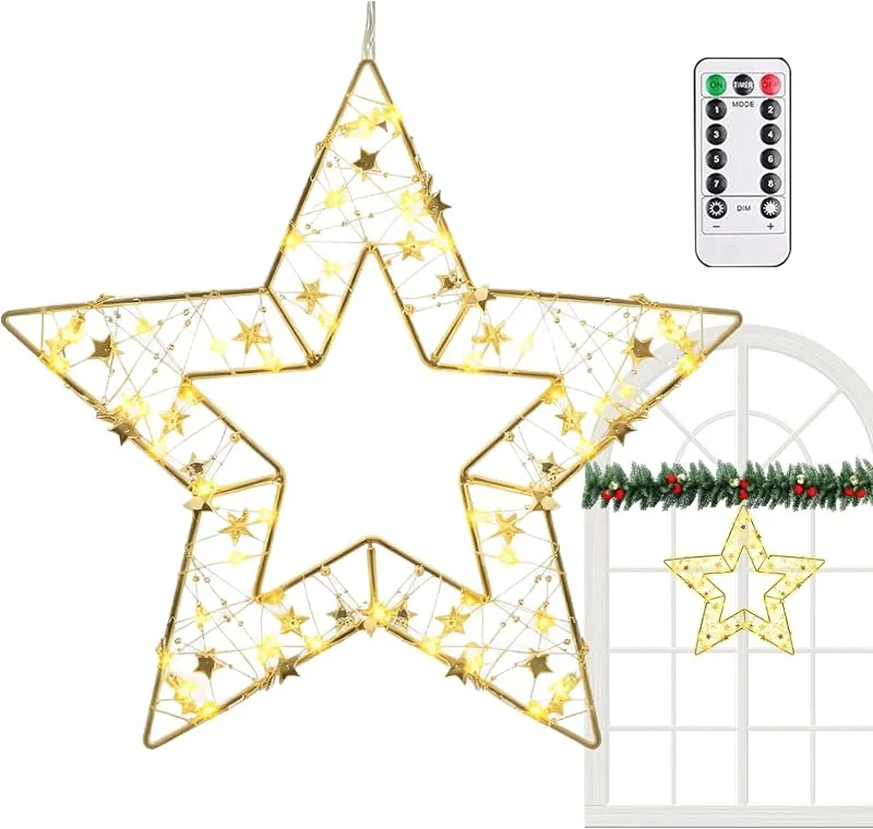 Marke: Generisch Weihnachtslichter Für Fenster Im Innenbereich 8 Modi für Innendekoration — Weihnachtsdeko