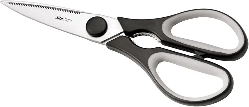 Besuche den Silit-Store Silit Varieta Küchenschere 21 cm, Haushaltsschere mit Sägeschliff, Schere Küche, Edelstahl, Softgriff, Universalschere mit Flaschenöffner — Küche & Haushalt