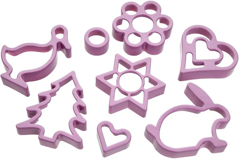 Besuche den Zenker-Store Zenker Ausstecher 2in1 CANDY, Gebäckausstechform, Keksausstecher für Ostern und Weihnachten (Farbe: Frozen Rose), Menge: 8 Stück — Weihnachtskueche