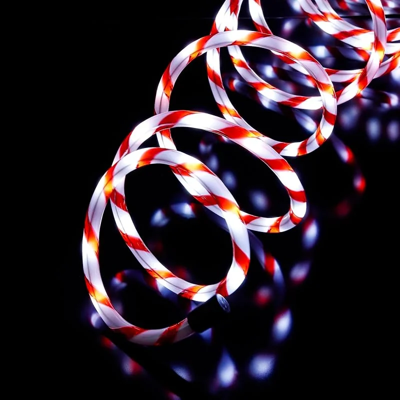 Marke: Benelando LED Lichterschlauch 6m 120 LEDs Zuckerstangenoptik Weihnachten Lichterkette Deko — Weihnachtsbeleuchtung