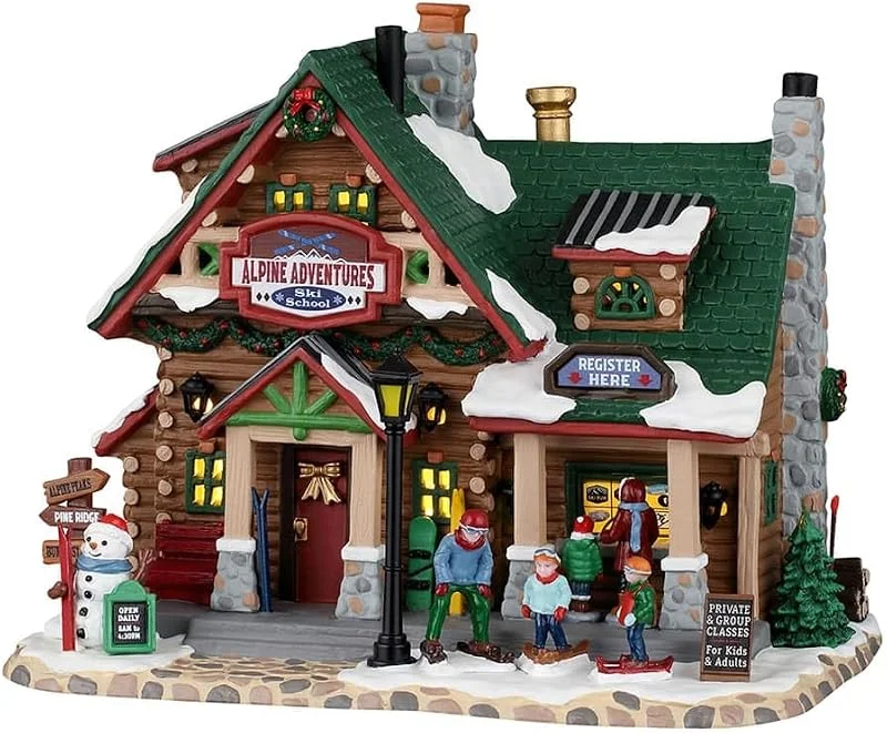 Marke: Lemax Lemax, Alpine Adventures Skischule beleuchtete Gebäude #65538 — Weihnachtsdeko
