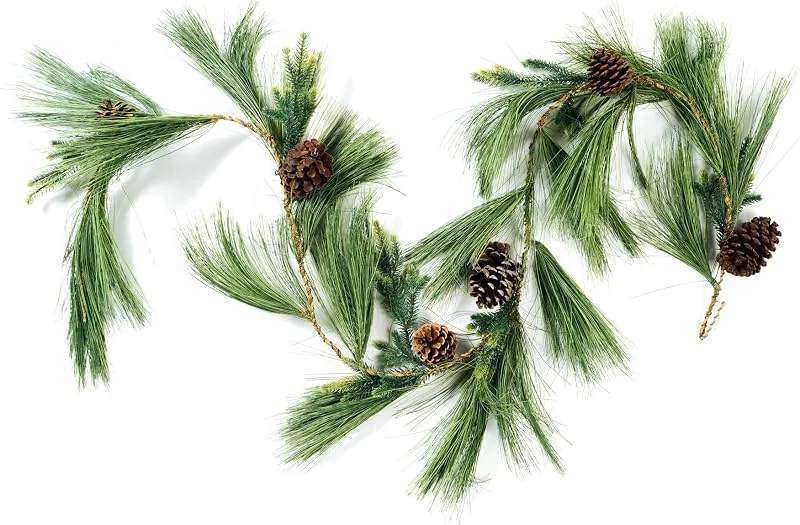 Marke: CraftMore Lange Nadelgirlande aus Kiefernholz, 1, 8 m — Weihnachtsdeko