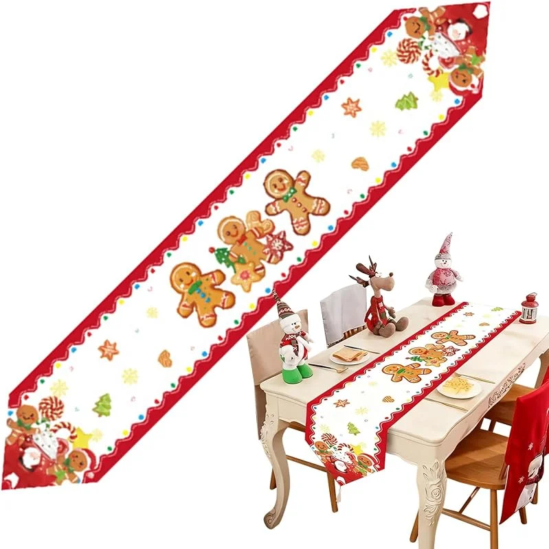 Marke: Générique Tischläufer Weihnachten Tischdecke aus Leinen, 183 cm — Küche & Haushalt