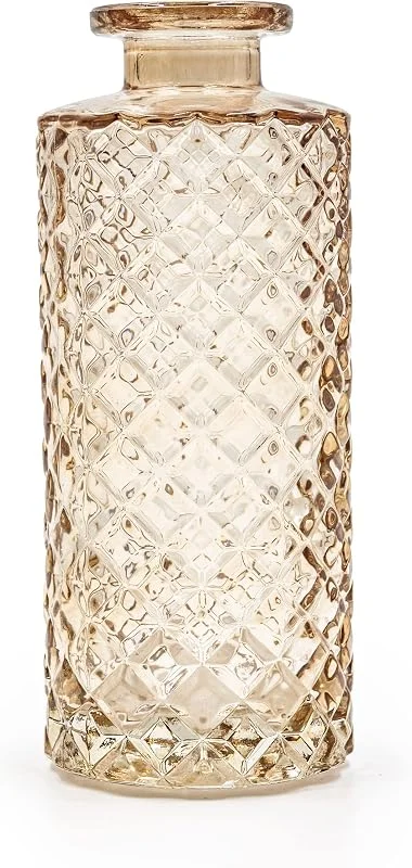 Besuche den Blümelhuber-Store Kleine Vase Glas Deko Hochzeit - Frühling - Pflanzen Deko Trockenblumen Set (Taupe) — Kerzenlicht Abendessen