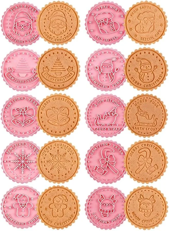 Marke: Generisch Festliches Weihnachts-Ausstecher-Set, 10-teilig, 3D-Weihnachtsplätzchen — Weihnachtskueche