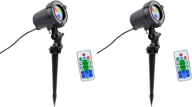 Marke: MHAZDZE MHAZDZE LED Projektionslampe, IP65 wasserdicht, mit Fernbedienung, Outdoor Gartenprojektor, geeignet für den Außenbereich, Wanddekoration, Weihnachten, Partylicht (Packung mit 2) — Weihnachtsbeleuchtung