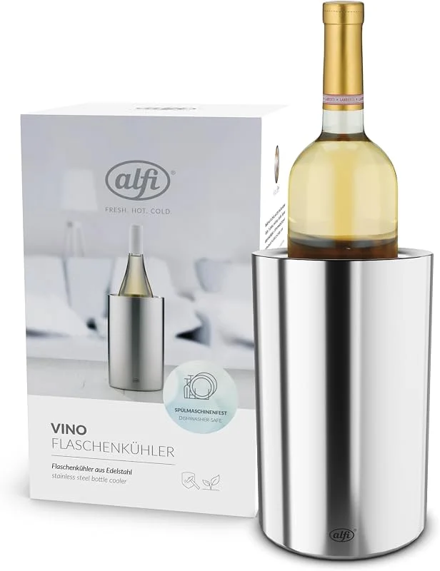Besuche den alfi-Store alfi VINO Flaschenkühler Edelstahl 0, 70-1, 00 l, silber glänzend — Wein und Festtafel