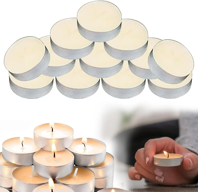 Marke: HOVUK 12 x Duft-Teelichter mit Vanilleduft, 3 Stunden Brenndauer, langlebige Baumwolldochte für Hochzeit, romantisches Abendessen, Spa, Meditation, Heimdekoration, Ölwachsbrenner, Geschenk, 9 g — Kerzenlicht Abendessen