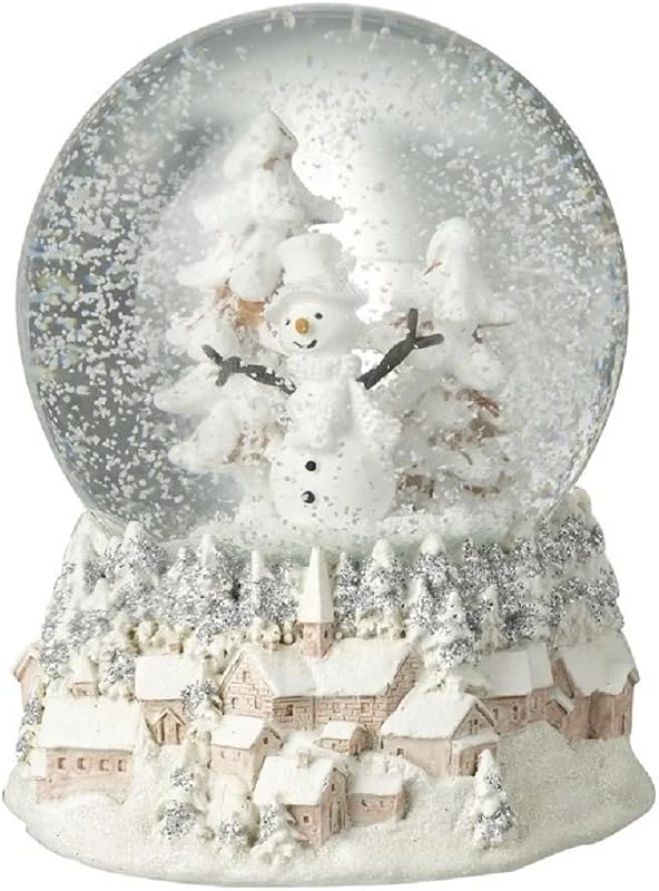 Marke: Heaven Sends Schneemann Schneekugel mit Winter Village Boden — Advent und Tisch