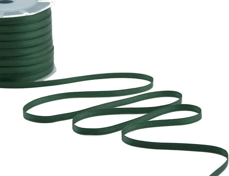 Besuche den Furlanis-Store Furlanis - Doppelsatinband, Italienische Gewebe - Waldengrün, 6 mm x 25 m, Grün Wald — Geschenkverpackung