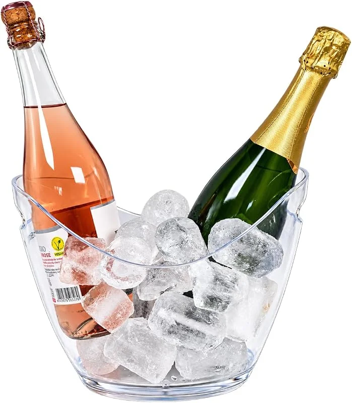 Besuche den VB VIN BOUQUET-Store Vin Bouquet transparenter Sektkühler für zwei Flaschen, ABS, 23x29x40 cm, Durchsichtig — Wein und Festtafel