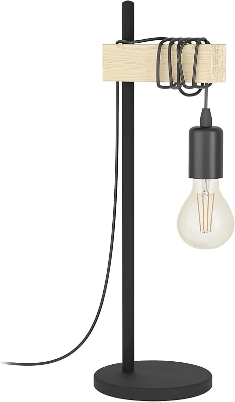 Besuche den EGLO-Store EGLO Tischlampe Townshend 1 flammige Vintage Tischleuchte — Kerzenlicht Abendessen
