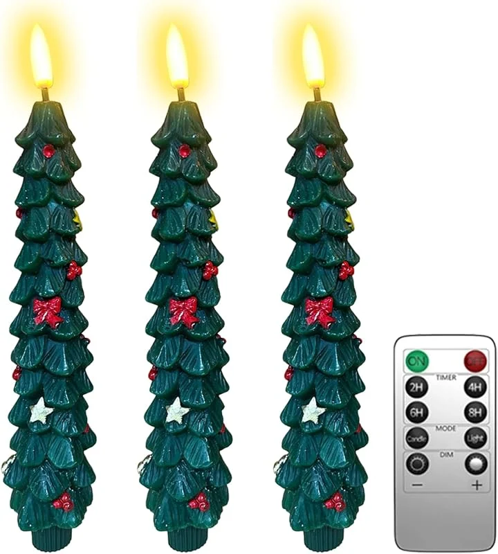 Marke: Generisch Flammenlose Stabkerzen für Weihnachtsbaum, LED-Fernbedienung, 24, 5 cm — Weihnachtsbeleuchtung