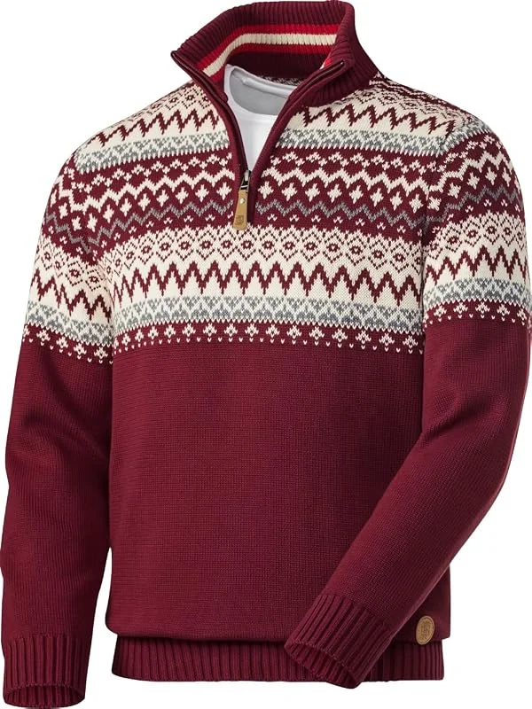 Marke: Hinterstoisser Pullover Herren, Warmer Norweger Pullover für Herren — Weihnachtsmode