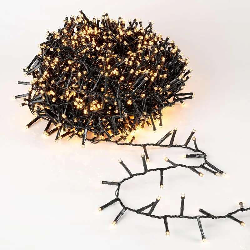 Besuche den Spetebo-Store Spetebo LED Büschel Cluster Lichterkette EXTRA warm weiß - 30 m, 1500 LED - Weihnachtsbaum Garten Deko Beleuchtung IP44 mit Stromkabel - Weihnachtsbeleuchtung für Innen + Außen