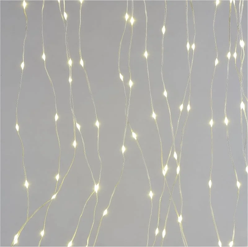 Besuche den EMOS-Store EMOS LED-Lichtervorhang, 400 LEDs Drop Lichterkette, 2, 9m lange Weihnachtslichterkette + 3m Zuleitung inkl. Netzteil, 8 Lichtmodi, für Partys, Weihnachten, warmweiß, IP44 für Innen und Außen — Weihnachtsbeleuchtung