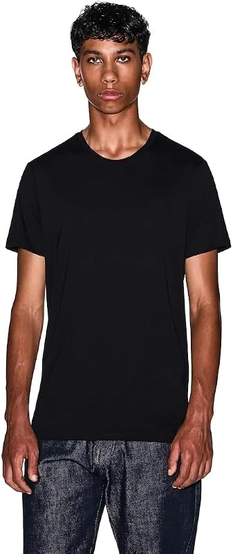 Armani Exchange Herren Pima Small Logo T-Shirt, Schwarz, L — Weihnachtsmode