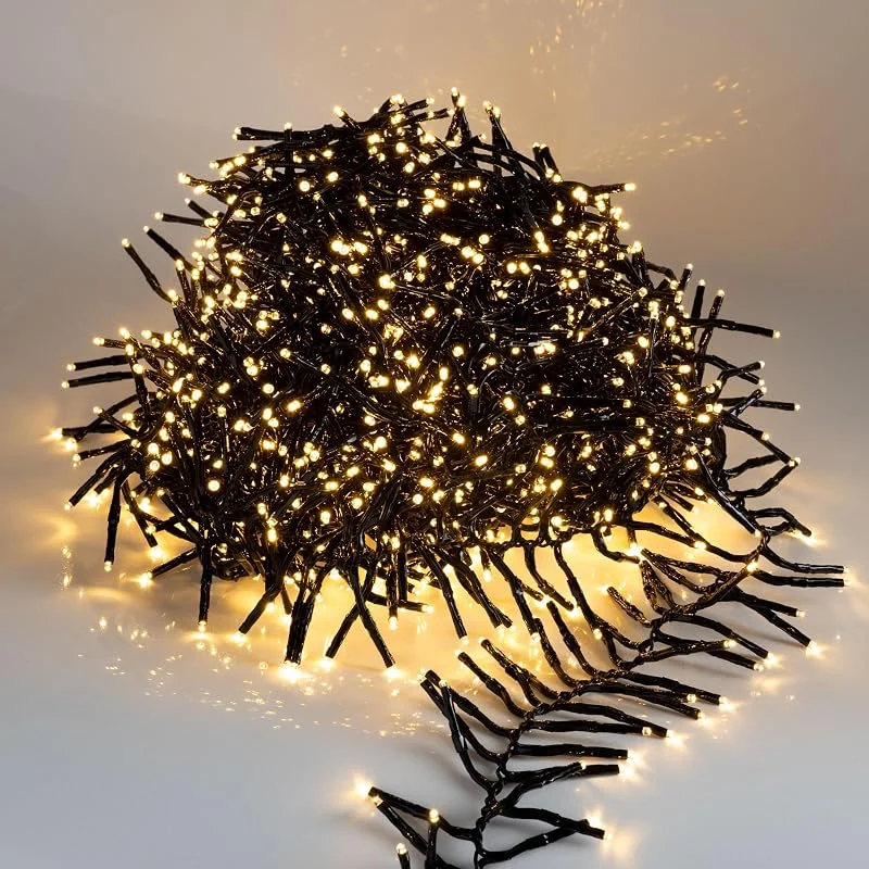 Besuche den Spetebo-Store Spetebo LED Weihnachtsbaum Lichterkette warmweiß mit Timer - Länge 11 m, 1512 LED - Büschel Lichterkette mit Speicherchip und 8 Funktionen - für den Innen- und Außenbereich — Weihnachtsbeleuchtung