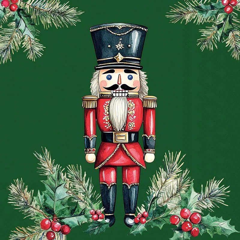 Besuche den Ambiente-Store Ambiente Servietten Papier 33x33cm 3-lag. mit Nussknacker Motiv 20 STK. — Advent und Tisch