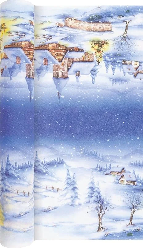 Marke: Unbekannt Tischläufer Weihnachtsdorf im Winter, Weihnachten, Advent 490x40cm — Küche & Haushalt