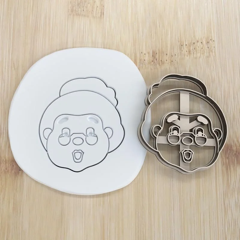 Besuche den my3dbase-Store Weihnachten Santa Oma cookie cutter Fondant Keksstempel, Ausstechform keksausstecher PLA ca.8cm — Weihnachtskueche