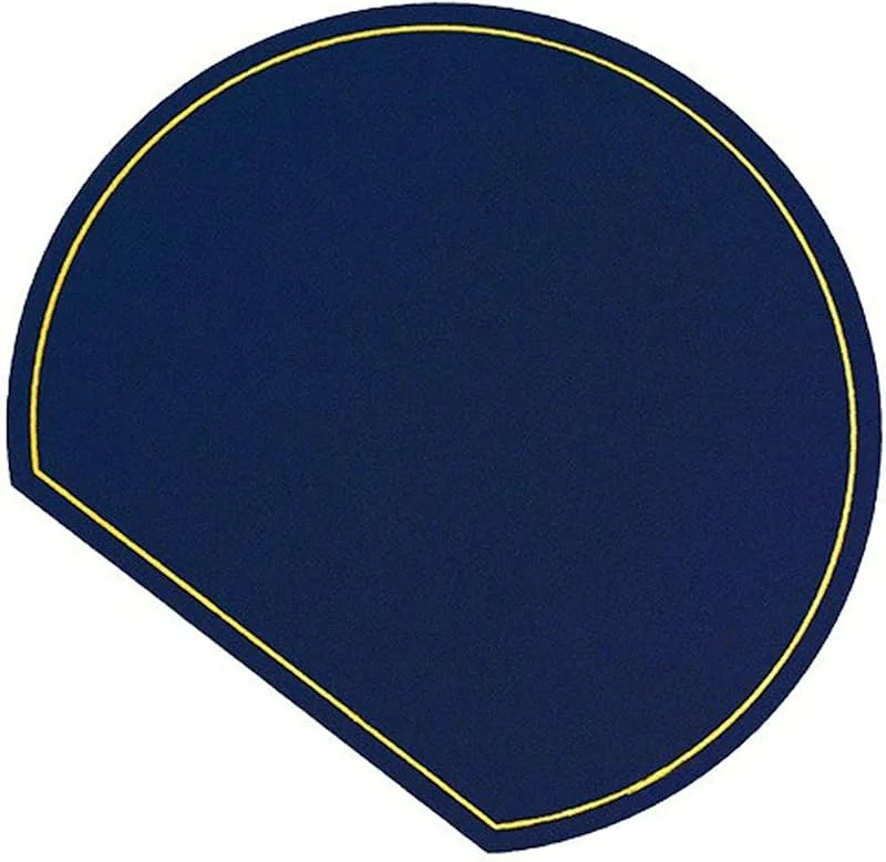 Besuche den Epinki-Store Epinki Tischsets Platzsets Modern Halbkreis, 2er Set PVC Platzdeckchen Zum Geburtstag Halbkreis, Tischuntersetzer Abwaschbar Weihnachten Marineblau für Küche Hause Restaurant, 38x33CM — Küche & Haushalt
