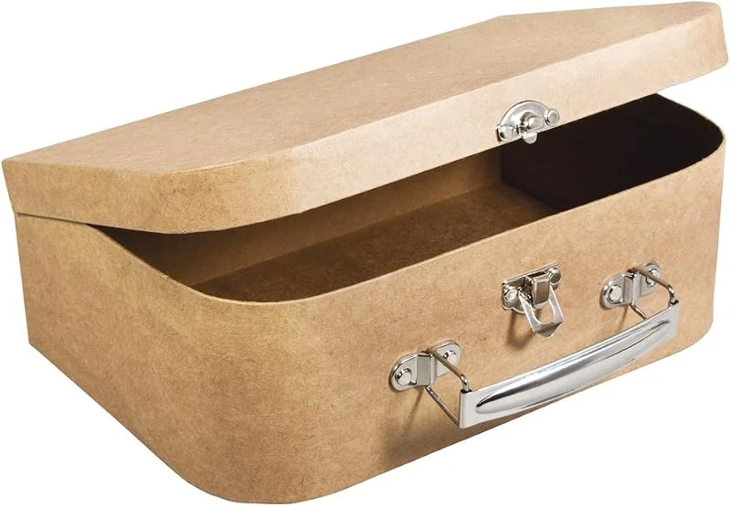Besuche den Rayher-Store Rayher Pappmache Koffer, mit Metall-Griff, Pappmache, Natur, 24 x 16 x 8 cm — Geschenkverpackung