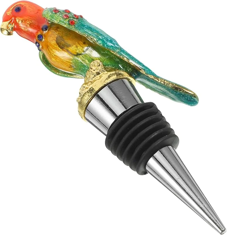 Marke: BESTOYARD BESTOYARD Zinklegierung Parrot Weinflaschenverschluss Gold — Wein und Festtafel