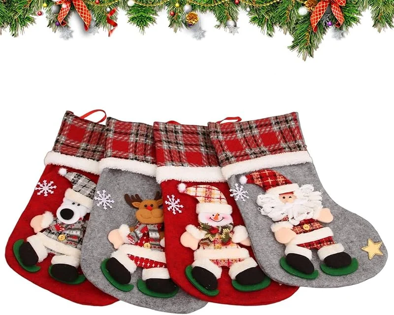 Marke: Generisch Weihnachtsstrümpfe 3D Behälter Mit Rentier Und Bär — Weihnachtsdeko
