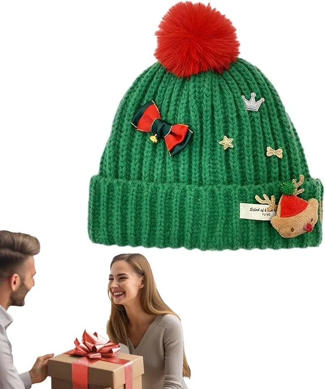 Marke: Générique Générique Strickmütze, Weihnachtsmützen für Erwachsene, Urlaubsmützen Strickmützen - Häkelmütze, Weihnachtsmannmütze, Winter-Strickmütze, Wintermütze, 6+ Jahre — Weihnachtsmode