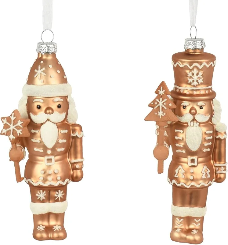 Marke: Decoris Christbaumschmuck Glas 16, 4cm Nussknacker Figur 1 Stück Braun Sortiert — Weihnachtsdeko