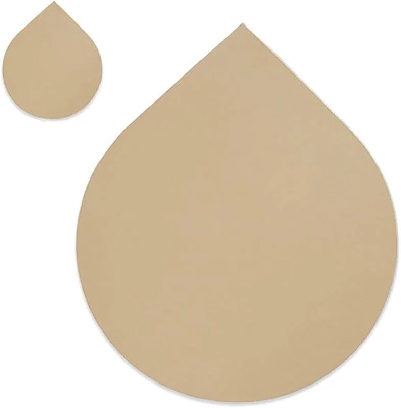 Besuche den Epinki-Store Epinki Tischsets Platzsets Abwaschbar mit Untersetzer Tropfen, 2er Set 38x46CM+10x12CM Platzsets Tropfen Einfarbig aus PU Leder, Tischuntersetzer Weihnachten Aprikose für Küche Hause Restaurant — Küche & Haushalt