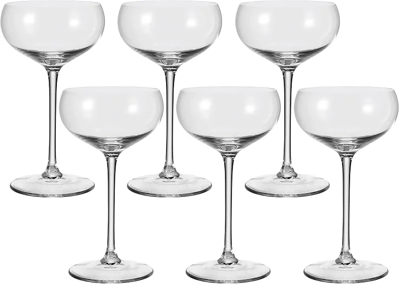 Besuche den LEONARDO HOME-Store Leonardo Cheers Sekt-Schalen 6er Set, spülmaschinenfeste Champagner-Gläser, Sekt-Schalen mit gezogenem Stiel, Sekt-Glas, Höhe 18 cm, 315 ml, 061644 — Wein und Festtafel