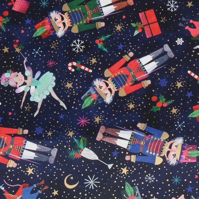 Marke: Star STAR Geschenkpapier 70cm x 2m Rolle Weihnachtspapier Kinder (Nussknacker, Fee) — Geschenkverpackung