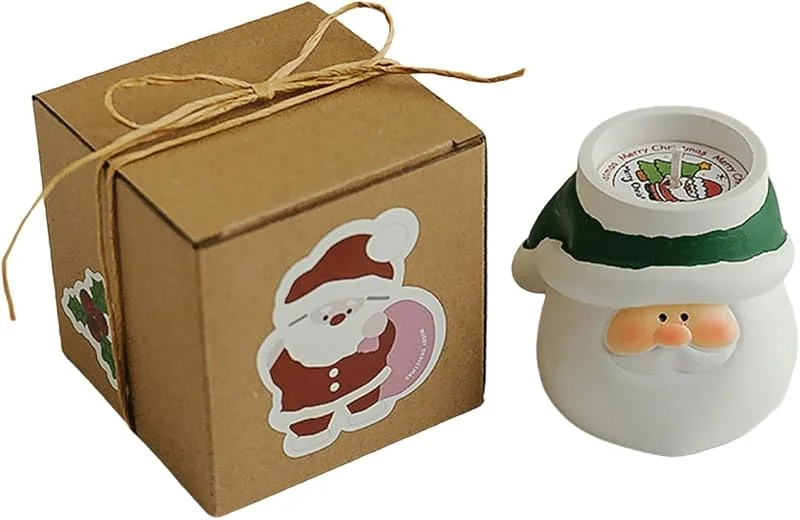 Marke: Generisch Weihnachtliche Duftkerzen, Weihnachtsmann-Form, Aromatherapie-Dekoration — Kerzenlicht Abendessen