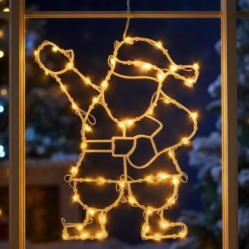 Besuche den Spetebo-Store LED Fenster Silhouette XXL in 46x38 cm - Weihnachtsmann - klares, gemütliches Licht - Fensterbild mit Saugnapf und Batterie betrieben mit Dual Timer — Weihnachtsbeleuchtung