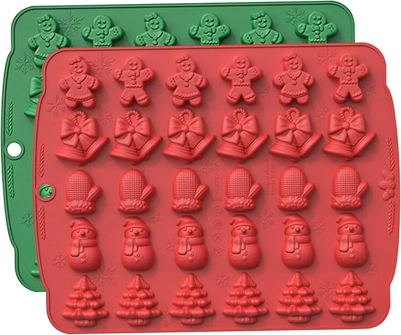 Marke: Lawnrden Weihnachts-Schokoladenformen, Weihnachts-Silikon, 2 Stück, Antihaft-Backen — Weihnachtskueche
